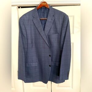 Navy windowpane sport coat